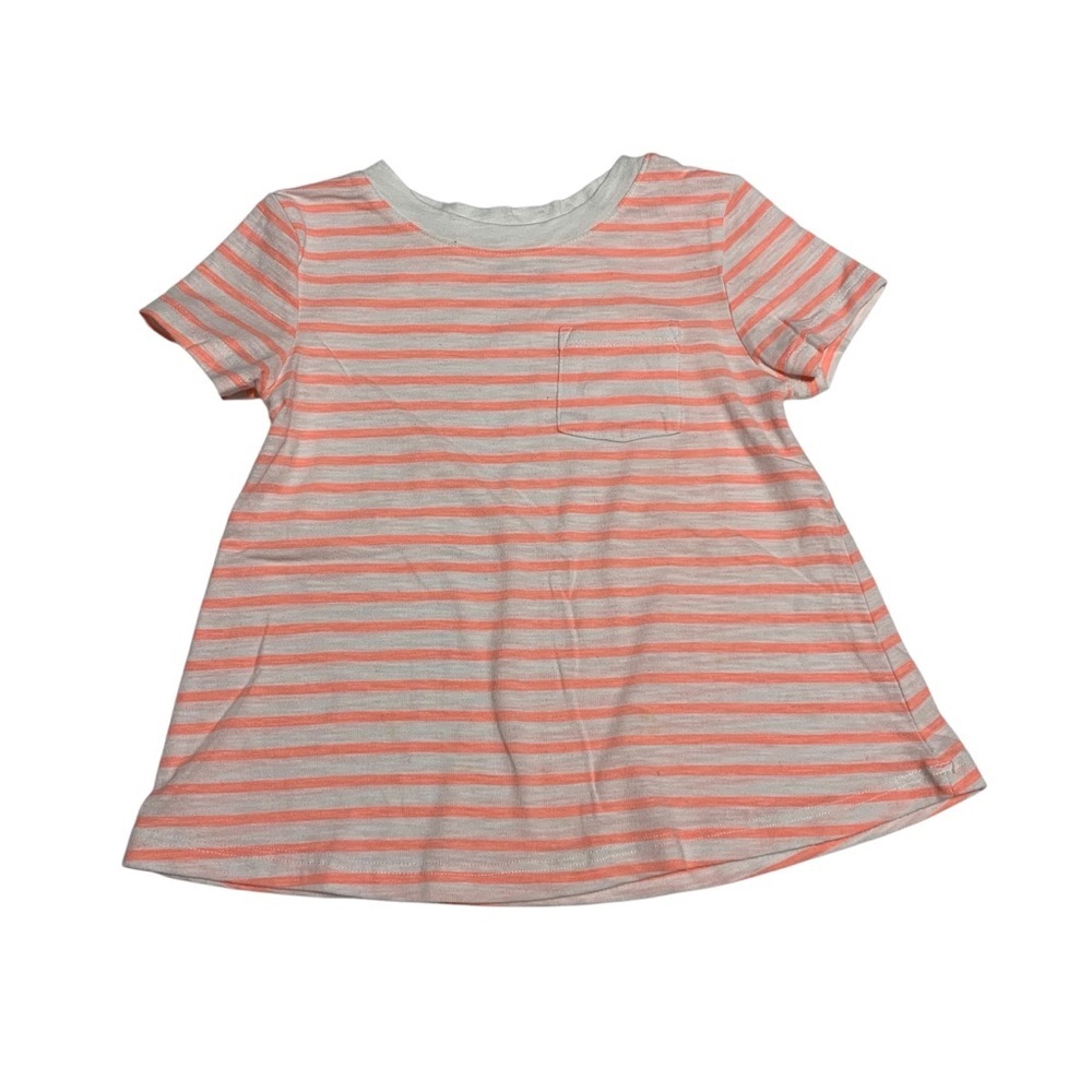 Joe Fresh‎ Kids Short Sleeve Striped Tee - Coral and White